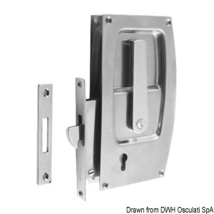 Recess-fit lock for sliding doors