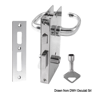 Lock right without handle 133x70 mm