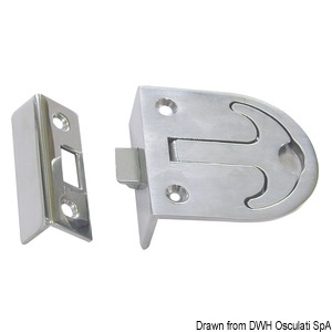 Flush bottom board pull latch