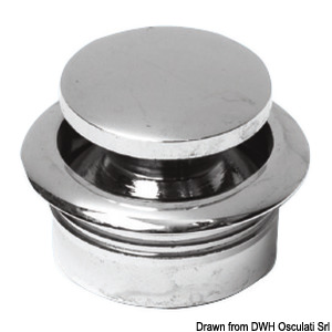Chromed brass knob 13 mm