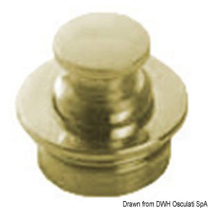 Polished brass knob 19 mm