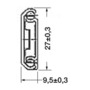 Coulisseau inox 350 mm