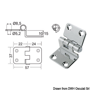 Winkelscharnier 57x37x10 mm