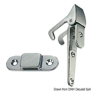 Ladder hinge with hook support