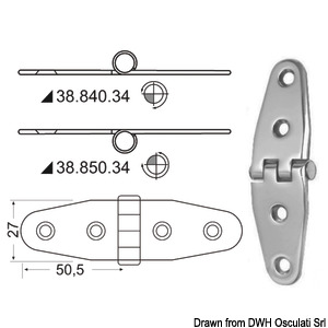 Hinge standard pin 101x27 mm