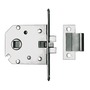 Recess-fit simple lock chromed brass 68x60x9 mm