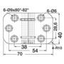 Bisagra abatible 2 mm