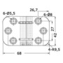 Hinges 2 mm foldable