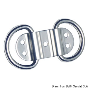 Double ring w/plate 76x32mm