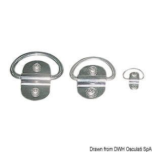 Swiveling half ring polished AISI304 68x38 mm