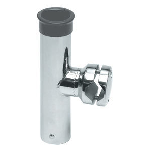 Fishing rod holder for pipe mounting