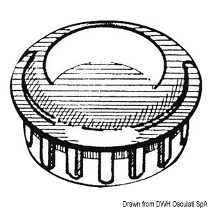 Pipe cap chromed ABS 22 mm