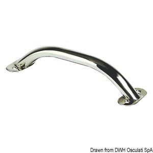 Oval pipe handrail with screws