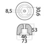 Anode de rechange hélice proue / poupe pour Side-Power (Sleipner)