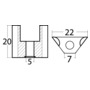 Anode Yamaha 25/90 HP
