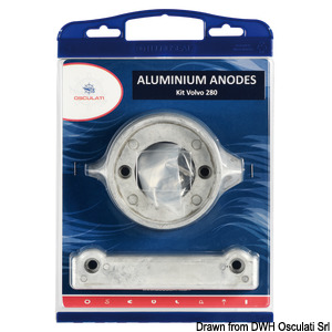 Anode kit for Volvo engines 280 aluminium