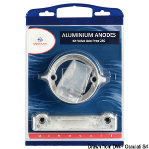 Anode kit for Volvo engines 280DP aluminium