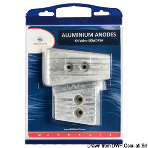 Anode kit for Volvo engines SX-A-DPS zinc