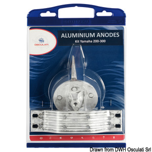 Kit anode hors-bords Yamaha 200/300 zinc