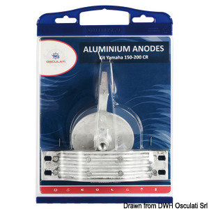 Anode kit for Yamaha outboards 150/200CR zinc