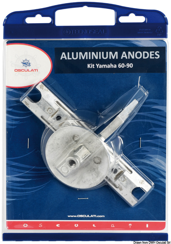 Zink-Anode Aluminium-Anode Opferanode Motor Osculati Anoden-Set Yamaha 60/90 PS 