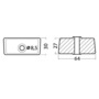 Aluminium cube anode