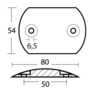 Convex anode plate