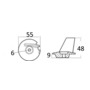 Magnesium anode Tohatsu 8/20 HP - 4-stroke