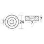 Aluminium washer 24x6.5