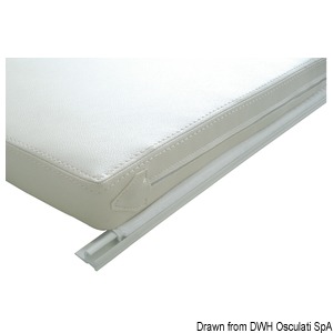 White PVC tray for cushions 4m-bar