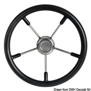 Soft polyurethane steering wheel black 400 mm