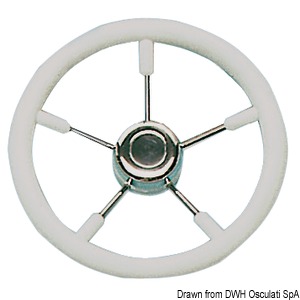 Soft polyurethane steering wheel white 350 mm