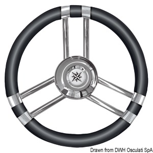 Steering wheels with stainless steel spokes