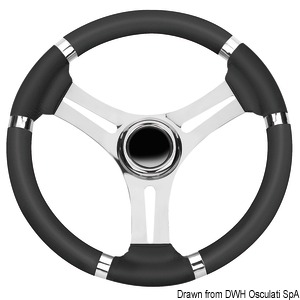 Steering wheel black wheel 350 mm