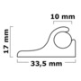 Leiste aus weißem PVC f. Kissen 4m- Schiene