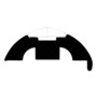 White PVC profile base 40 mm