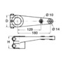 Rudder coupling rod 30 mm