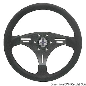 MANTA steering wheel blac/blackk 355 mm