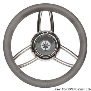 Blitz steering wheel w/soft polyurethan ring grey