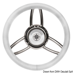 Blitz steering wheel w/soft polyurethan ring white