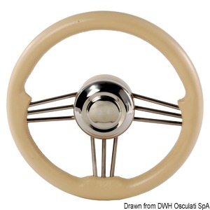 SS+polyurethane steering wheel cream 350 mm