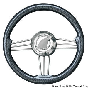SS+carbon steering wheel 350 mm
