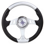 Steering wheel black/silver 350 mm