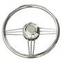 Polished SS steering wheel 350 mm