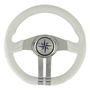 Baltic white steering wheel silver/chrome spokes
