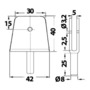 Fork+bush for tarpaulin AISI316