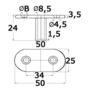 Fork+bush for tarpaulin AISI316