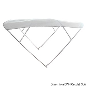 Bimini Depth 4-arc sunshade 205/215 cm white