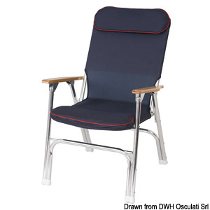 Anodized aluminium folding padded chair