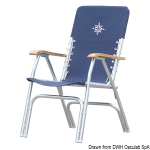 Deck folding chair navy blue